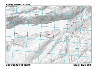 シェラーグボルテン付近の地図。 シェラーグボルテン付近の地図。